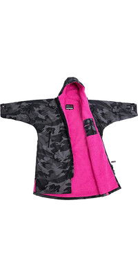 2024 Dryrobe Advance Cambio De Manga Larga Robe V3 DR104 - Black Camo / Pink